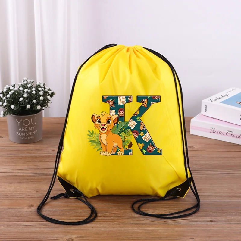 Mufasa Lion King Drawstring Bag Backpack Gym Clothes Shoes Storage Pouch Large Capacity Waterproof Travel Portable Sports Bags