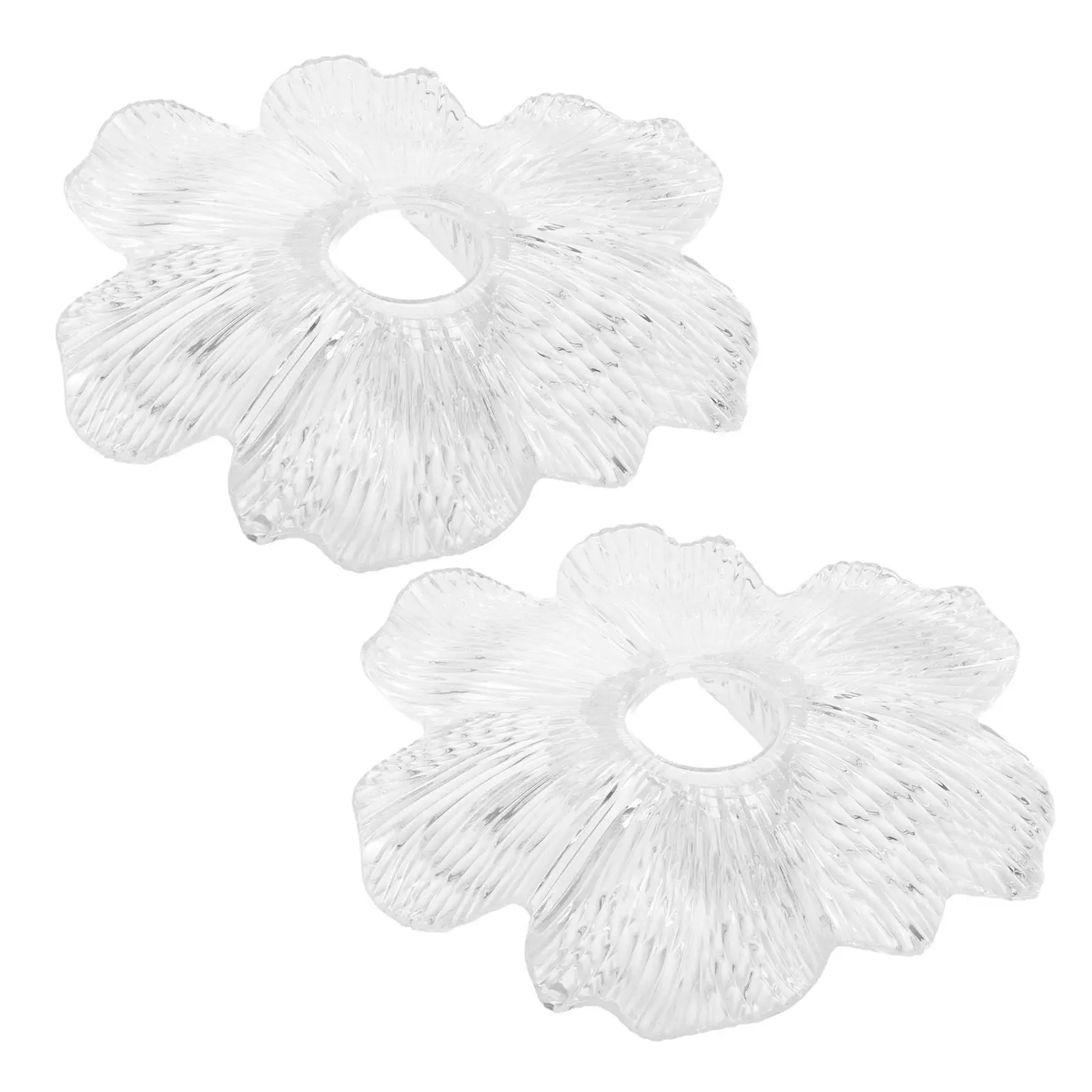 2Pcs Acrylic Flower Lampshade Vintage Petal Design Small Lamp Shade Replacement for Table Lamp Ceiling Fixture Light Cover