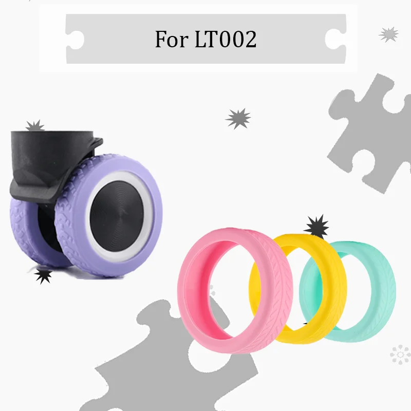 

For LT002 Luggage Wheel Covers - Silent Rubber Wheel Protectors Effortlessly Repair Damaged Noisy Luggage Wheels