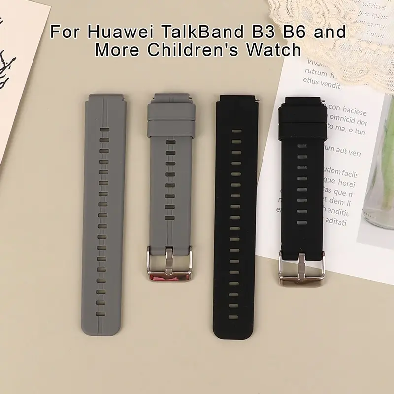 Universal Silicone 16mm Quick Release Watch Band Strap for -Huawei TalkBand B3 B6 TW2T35400 TW2T35900 and more Children's Watch