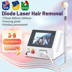 Factory Price Diode Laser hair removal machine3 Wavelength 755/808/1064 lase Alexandrite Permanent Painless Hair Removal Machine