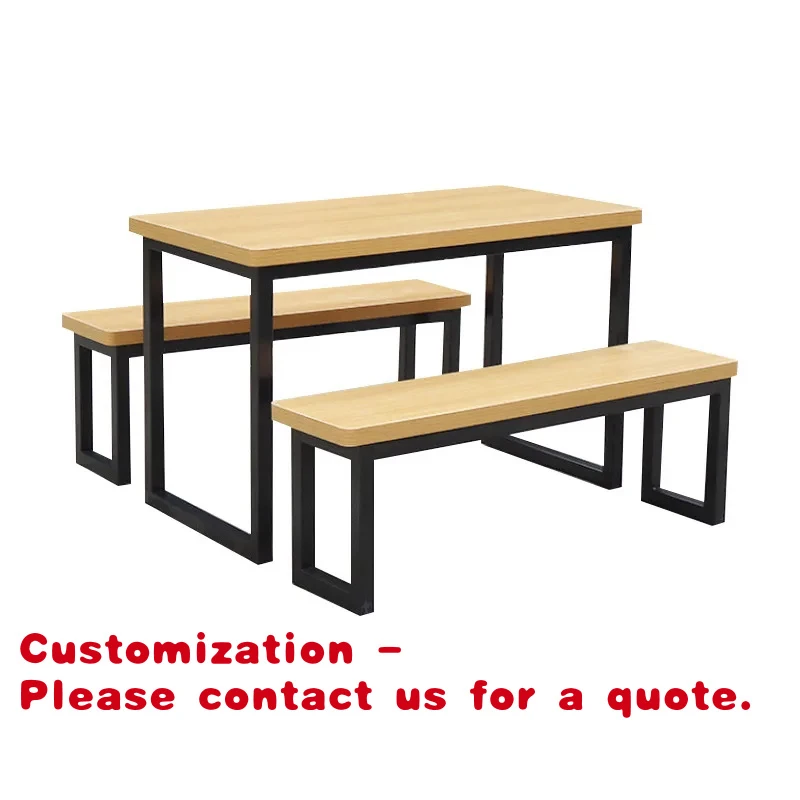 

Customize.Custom Table Frame European Restaurant Table Vintage Steel Wood Combined Table Dining Hotel Stackable Table