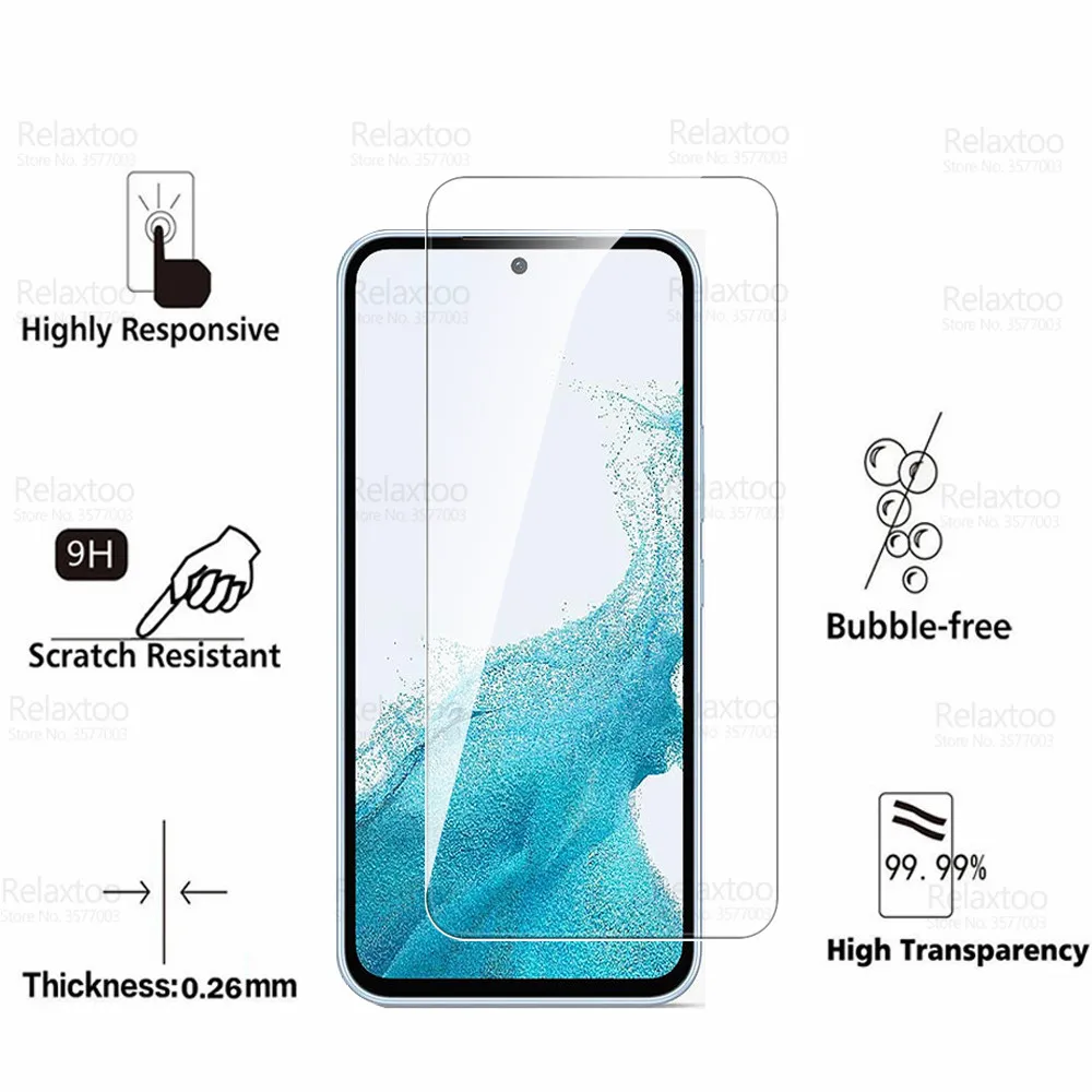 Sumsung A54 Glass 2Pcs Tempered Glass Screen Protector For Samsung Galaxy A54 5G A 54 54A SM-A546B Cover Safety Protective Films