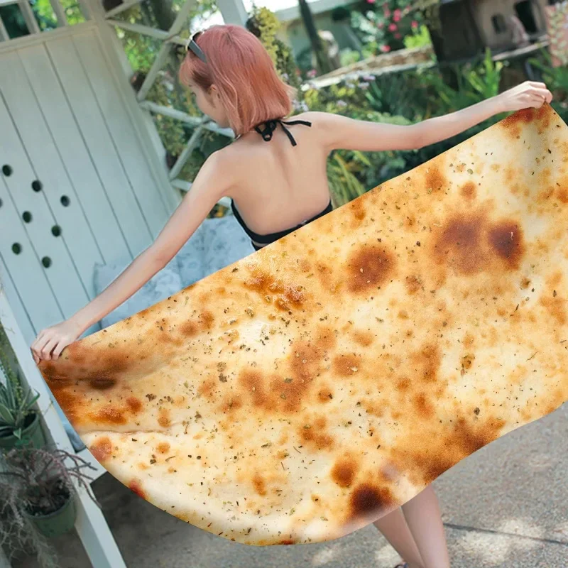 Divertida comida mexicana Taco Burrito toalla de playa ligera sin arena Spa gimnasio deportes Toalla de baño microfibra cubierta de natación de secado rápido
