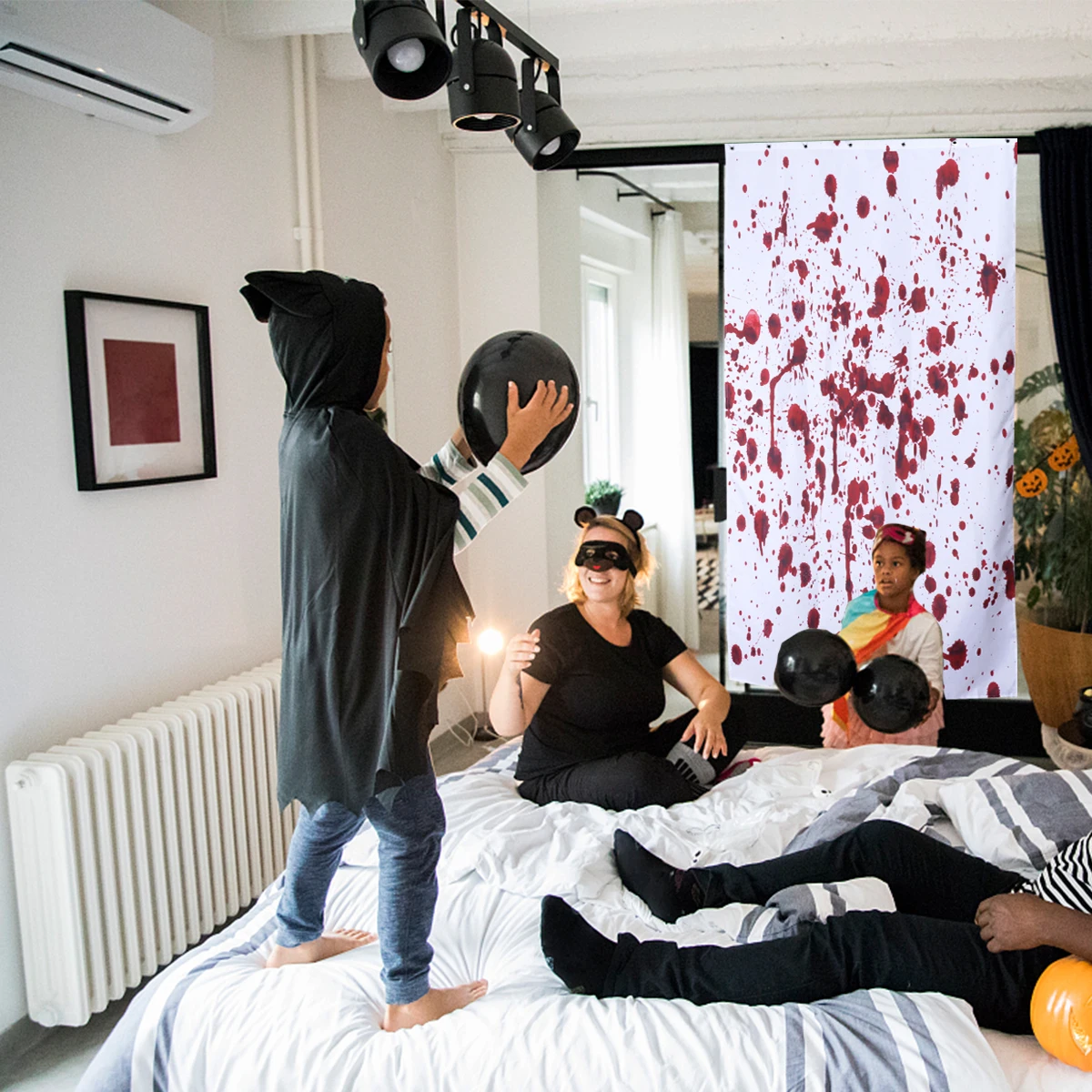 

Waterproof Halloween Printed Bath Curtain Material Decorative Shower Curtain Bathroom Waterproof Curtains