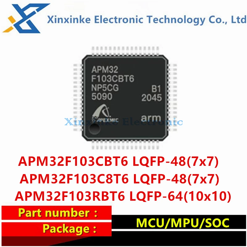 

5PCS APM32F103CBT6 APM32F103C8T6 LQFP-48 Microcontroller APM32F103RBT6 LQFP-64 32-bit Single Chip Microcomputer ARM-M3