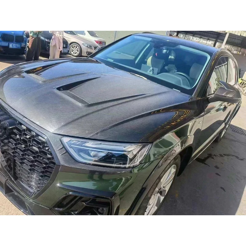 High Quality MSY Style Dry Carbon Fiber Front Engine Hood SUV 2021-2023 Fit Gloss Easy Installation Exterior