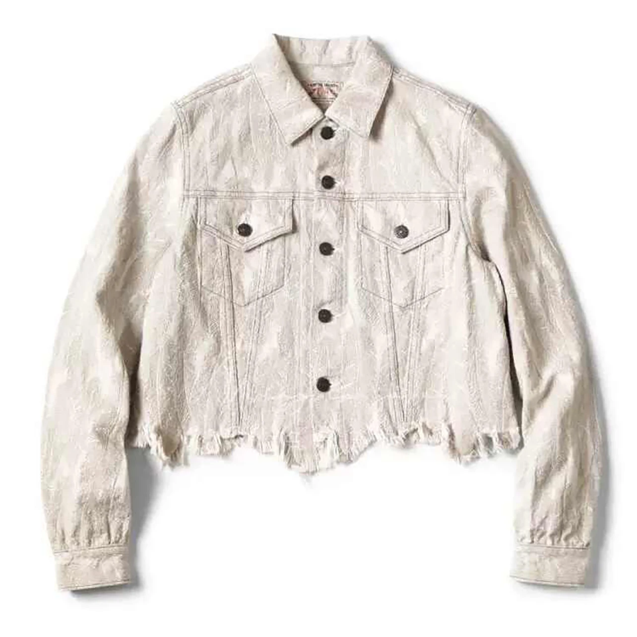 

23AW KAPITAL Japanese Casual Denim Feather Fringe Distressed Long Sleeved Jacket New Arrival Men Coat