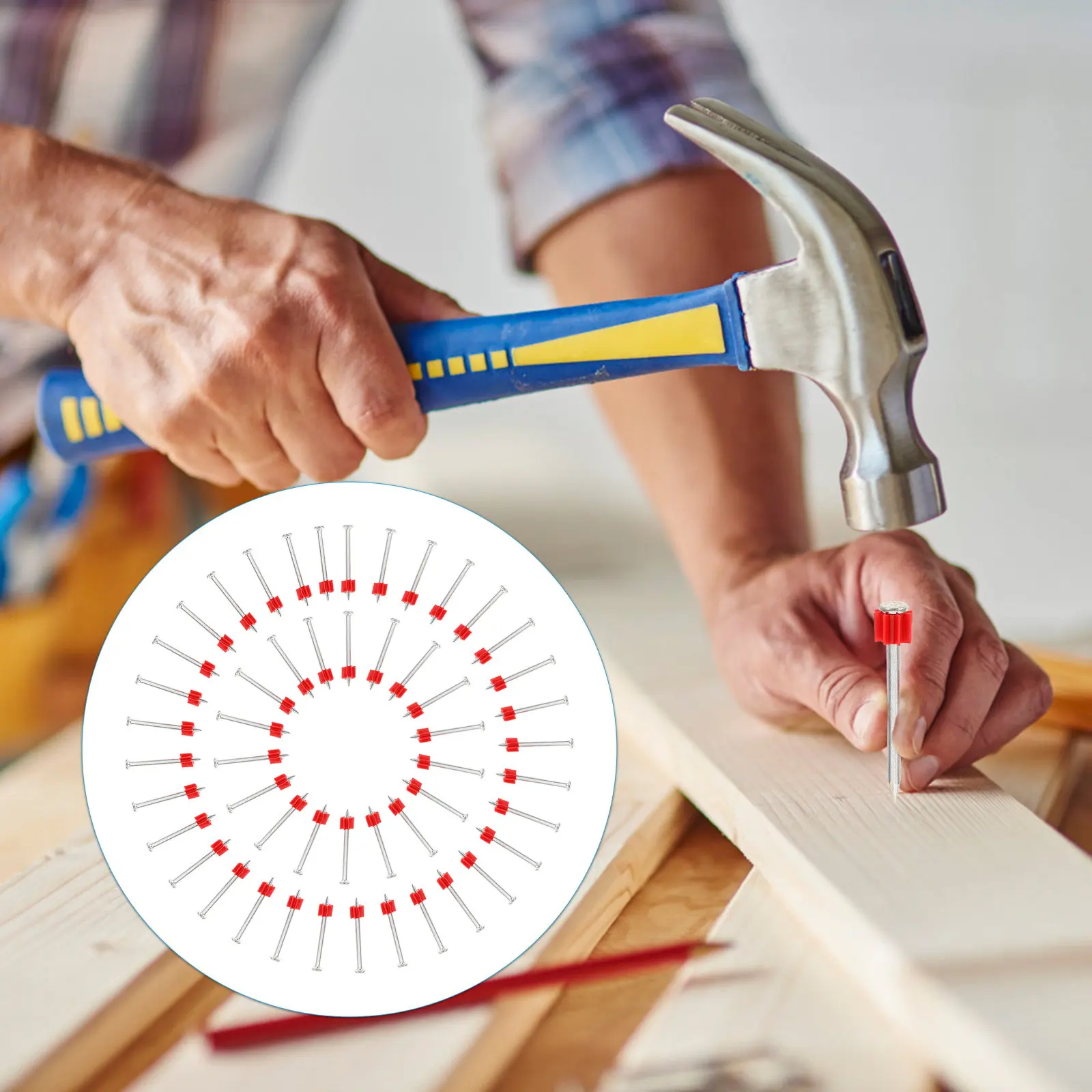 

100 шт. стальных гвоздей для стен, крепеж для цемента, сверхпрочные крепления для бетона для современного строительства и бытового использования