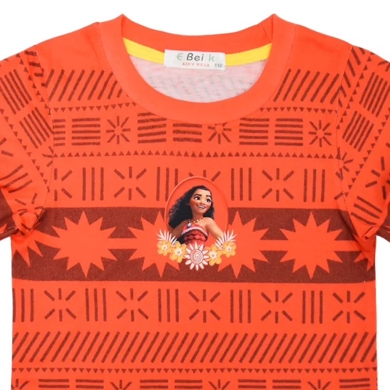 New Moana pajamas set Girls children Shirt pants 2PCs outfits kids baby Vaiana casual home wear pyjamas vestidos