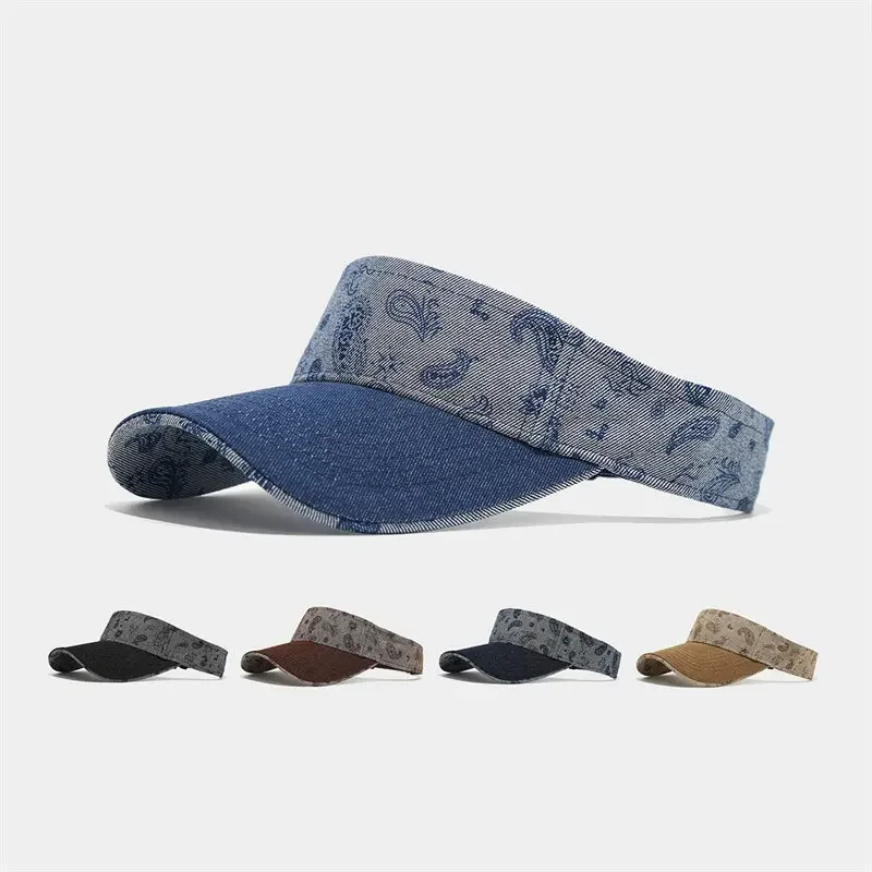 Four Seasons Cotton Print Visors Baseball Cap Adjustable Sun Cap For Men and Women 17