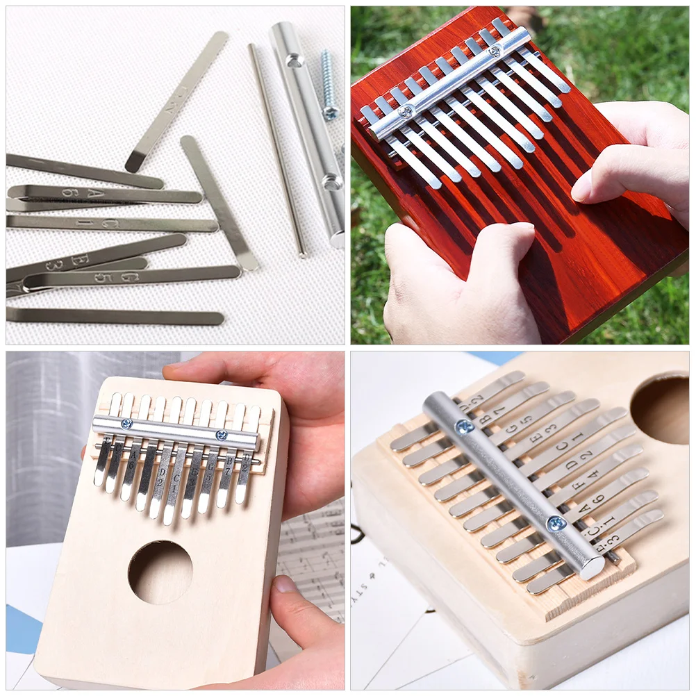 

1Set Kalimba Keys Thumb Piano Alloy Durable Engraved Notes Easy Install Repair Kit DIY 10 Keys Accessories Kalimba Parts