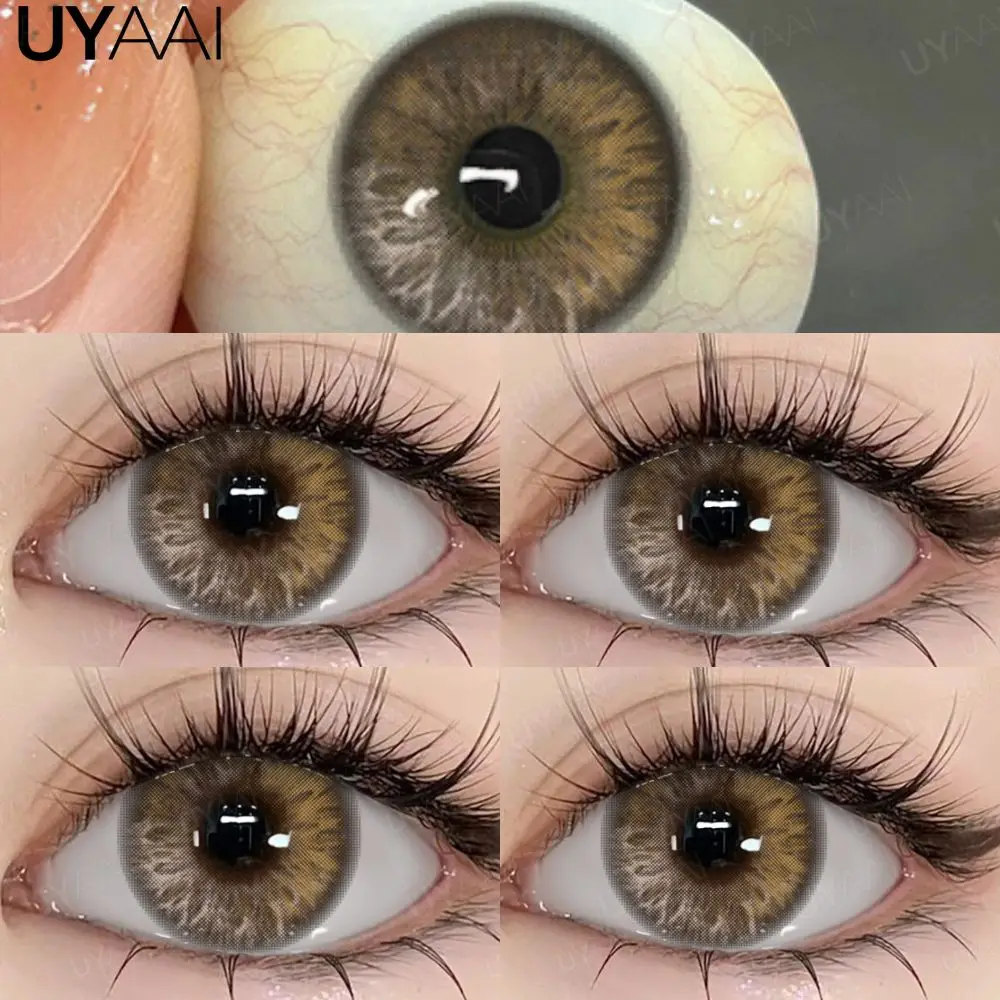 UYAAI 15MM Pupillenvergrößernde Farbige Schwarze Kontaktlinsen für Braune Augen Schneller Versand Hochwertige Natürlich Aussehende Linsen – Detail 9