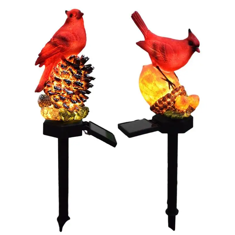 

Solar Stake Lights Christmas Outdoor Solar Garden Light Bird Figurine Solar Light Garden Stake Waterproof Landscape Lighting