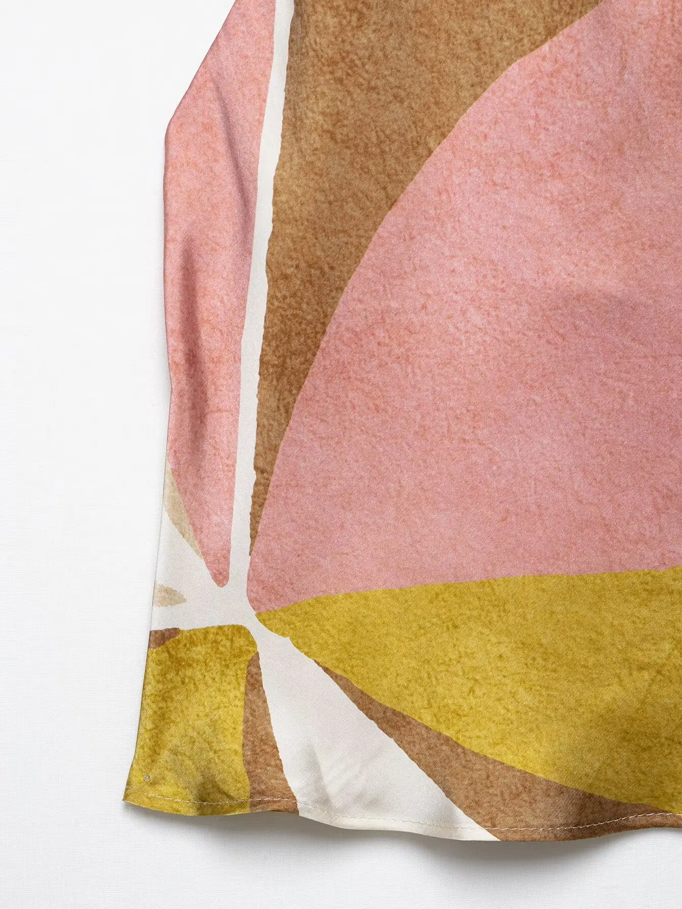 Zevity 2025 Women Chic Geometric Print Halter Camis Tank Lady Backless Casual Slim Shirt Summer Beach Wear Blouse Tops LS9173