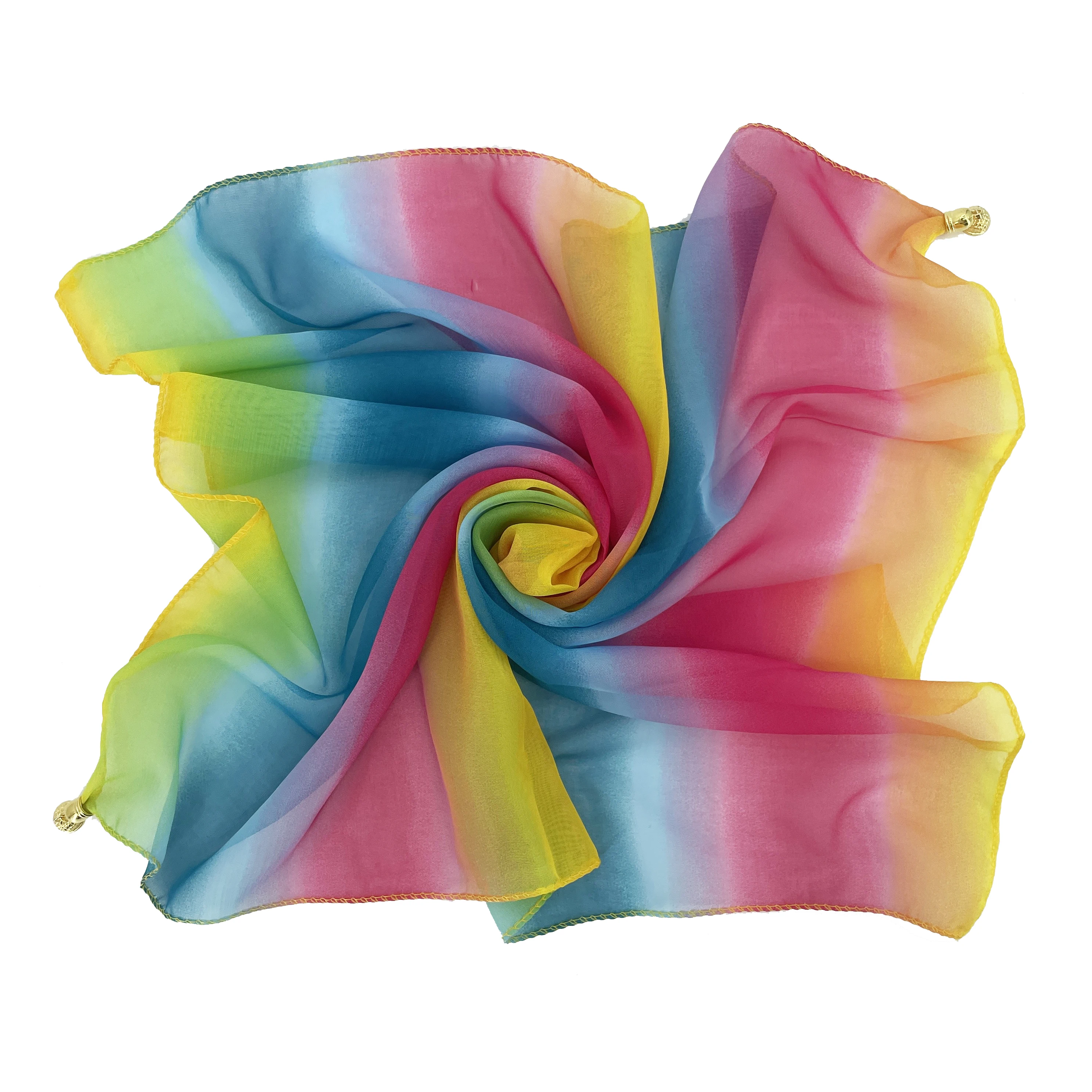 Farbverlauf Regenbogen-Streifen Karierter Farbblock Kontrast Magnetverschluss Halstuch Bedrucktes Dekoratives Halstuch Vielseitiges Halstuch – Detail 5