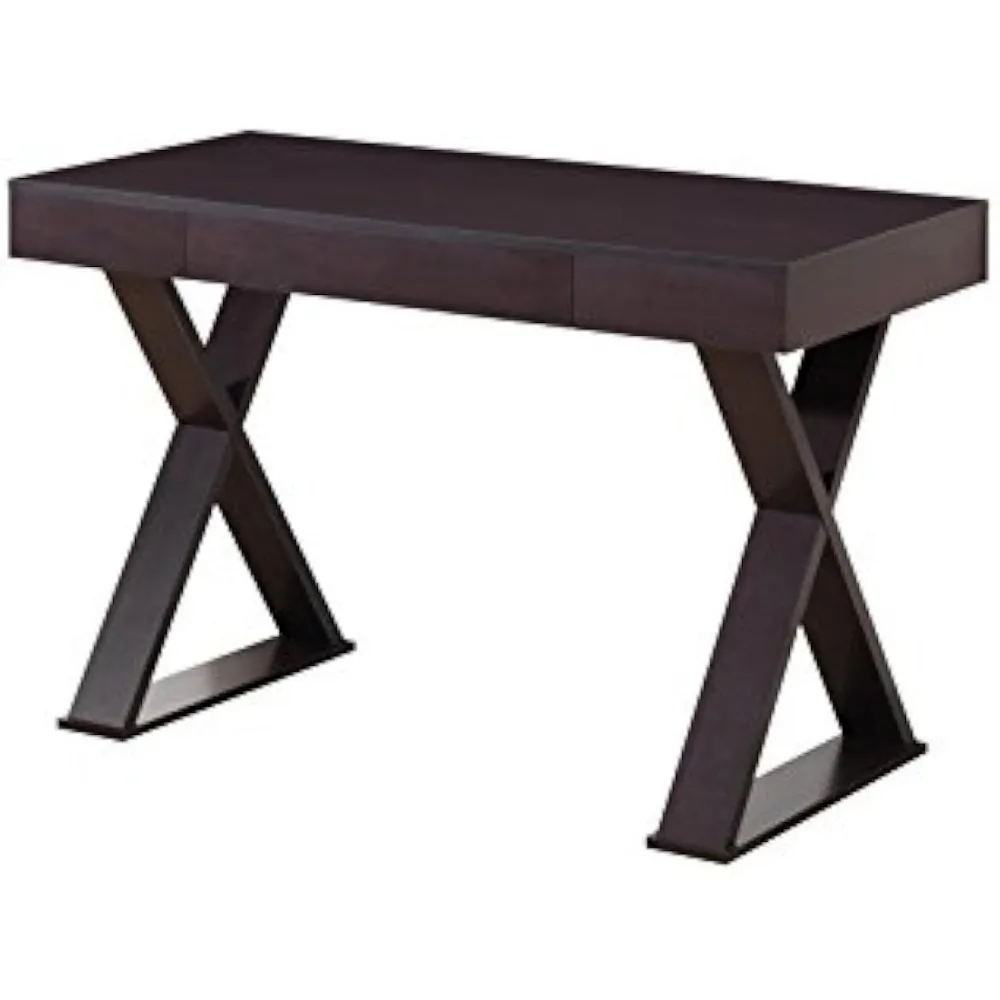 Bureau d'écriture tendance avec tiroir, expresso