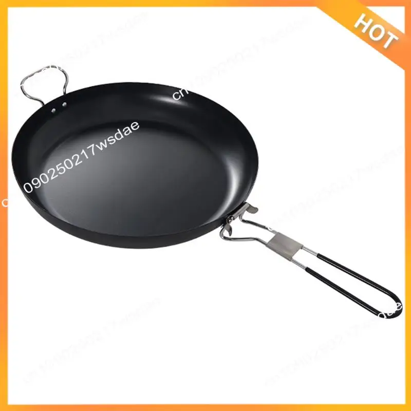 

X08A Metal Portable Frying Pan Picnic Camping Folding Pan Cookware Non Stick Pan For Camping Accessories