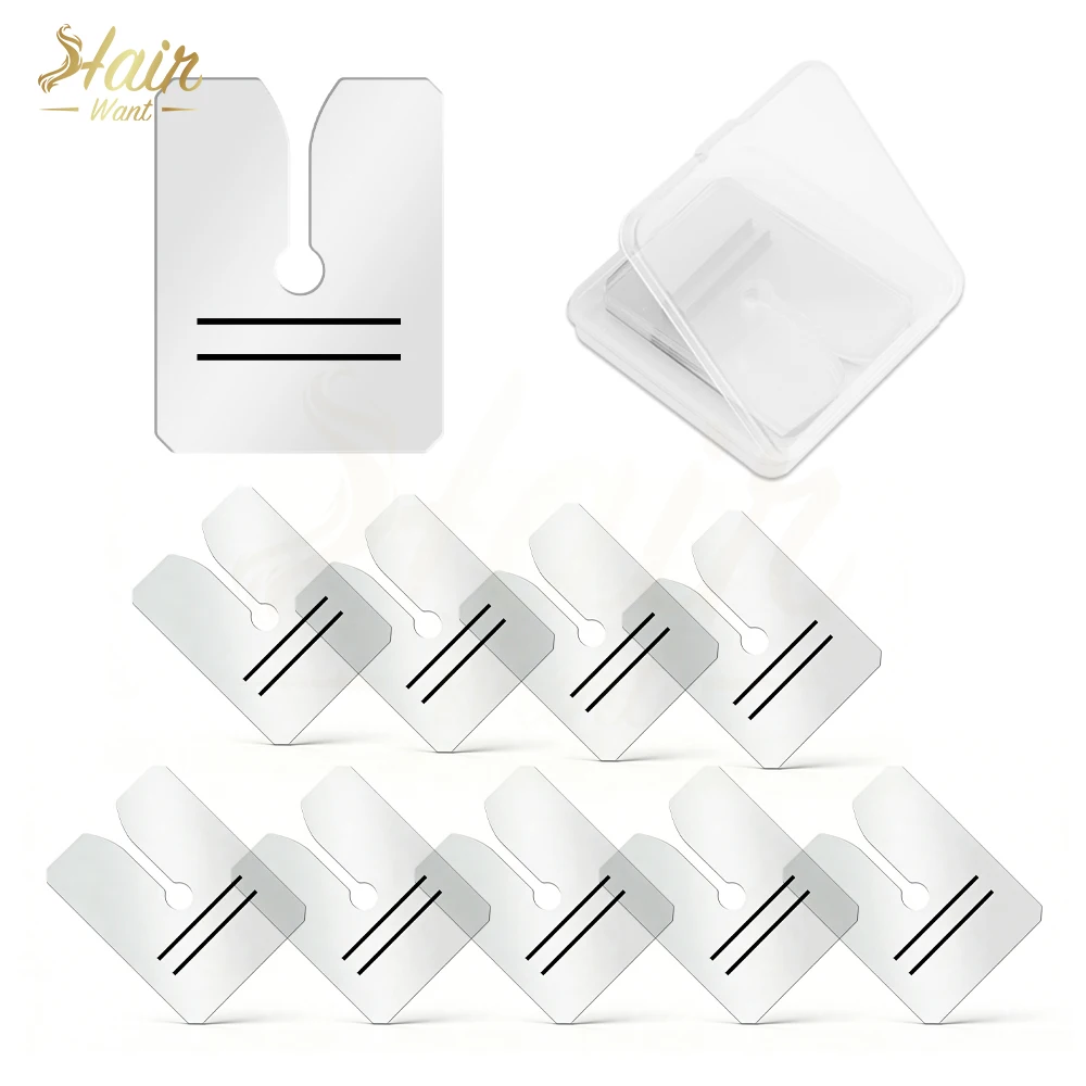 

Защитные экраны для кератинового наращивания волос, 10 шт., акриловые, для защиты при термообработке, для K-тип наращивания