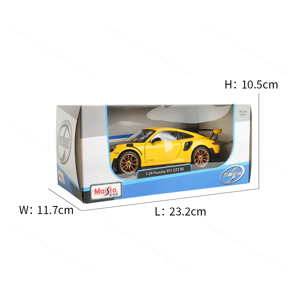 Maisto 1:24 2018 Porsche 911 GT2 RS Sports Car Static Die Cast Vehicles Collectible Model Car Toys