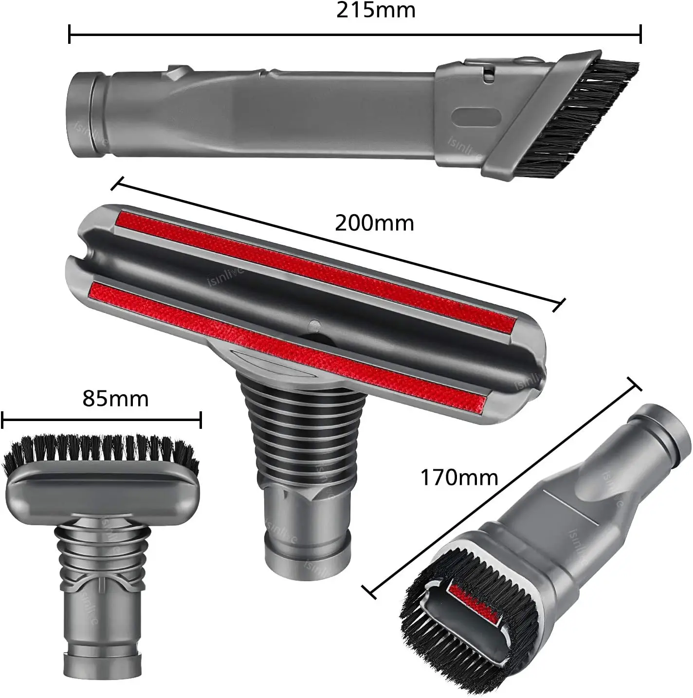 Motorhead  Replacement for Dyson V6 DC30  DC35 DC44 DC45 DC52 DC58 DC59 DC62 DC63 DC74 Attachments Home Cleaning Tools Brush Kit