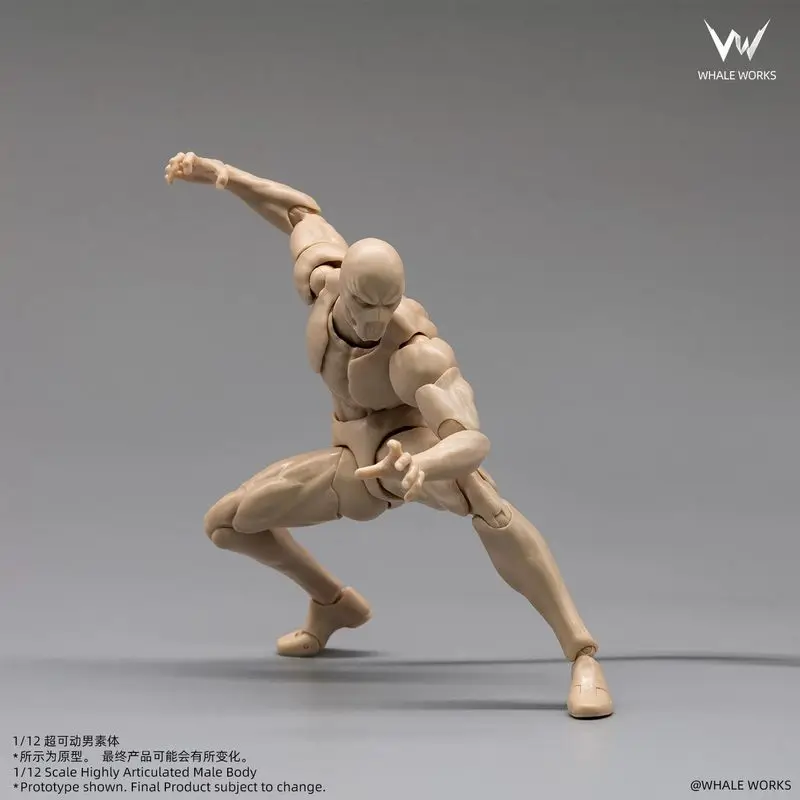 Whale Works Ash Super Articulated Male Action Figure Body 1 12 Scale Muscular For Adult Collectors Hobby Display Custom - view 6