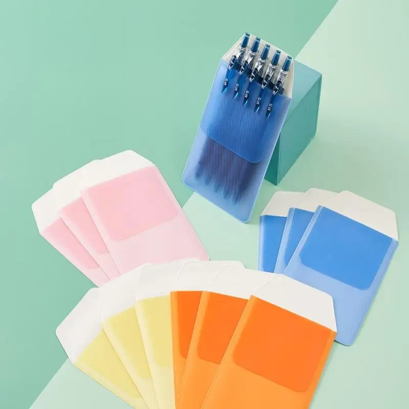 Lot de 10 étuis à crayons portables en PVC anti-fuite pour infirmières, multicolores, résistants à l'encre, pochette pour stylos, insert pour stylos, pour médecins