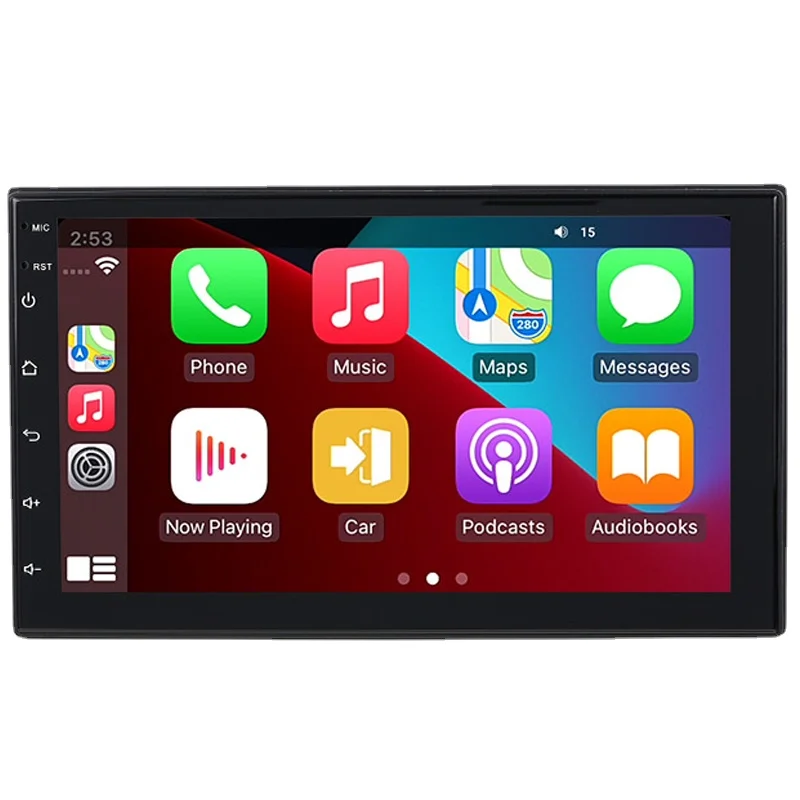 7'' 2 DIN Car Radio GPS Navi Android 9.0 Apple Carplay & Android Auto FM Autoradio Multimedia with BT Mirror link