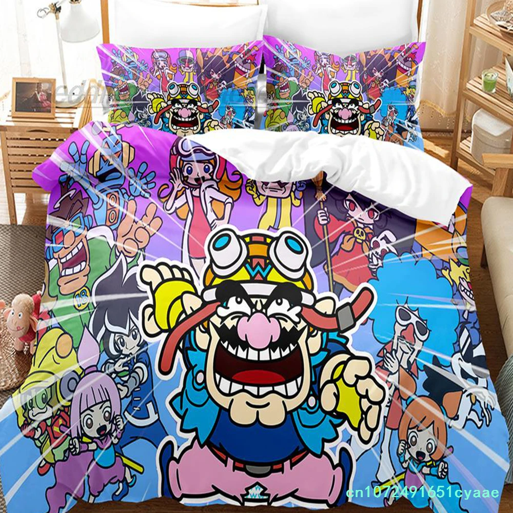 WarioWare Get It Together! Bedding Set Single Twin Full Queen King Size Bed Set Aldult Kid Bedroom Duvetcover Sets 3D Anime 2022