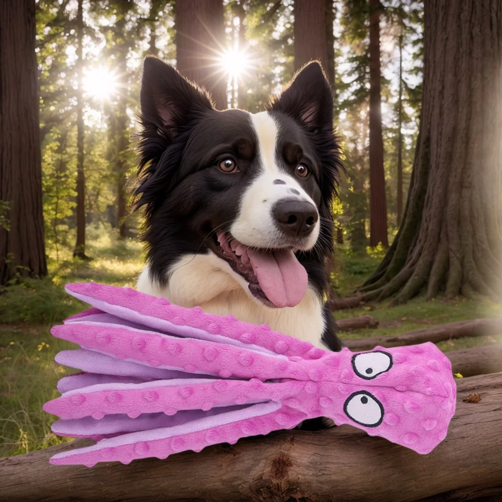 2 قطعة الكلاب الذكية مضغ اللعب لا حشو الحيوانات الأليفة التفاعلية مضغ لعبة لدغة مقاومة الأخطبوط قذيفة لعبة صوتية لجرو التسنين