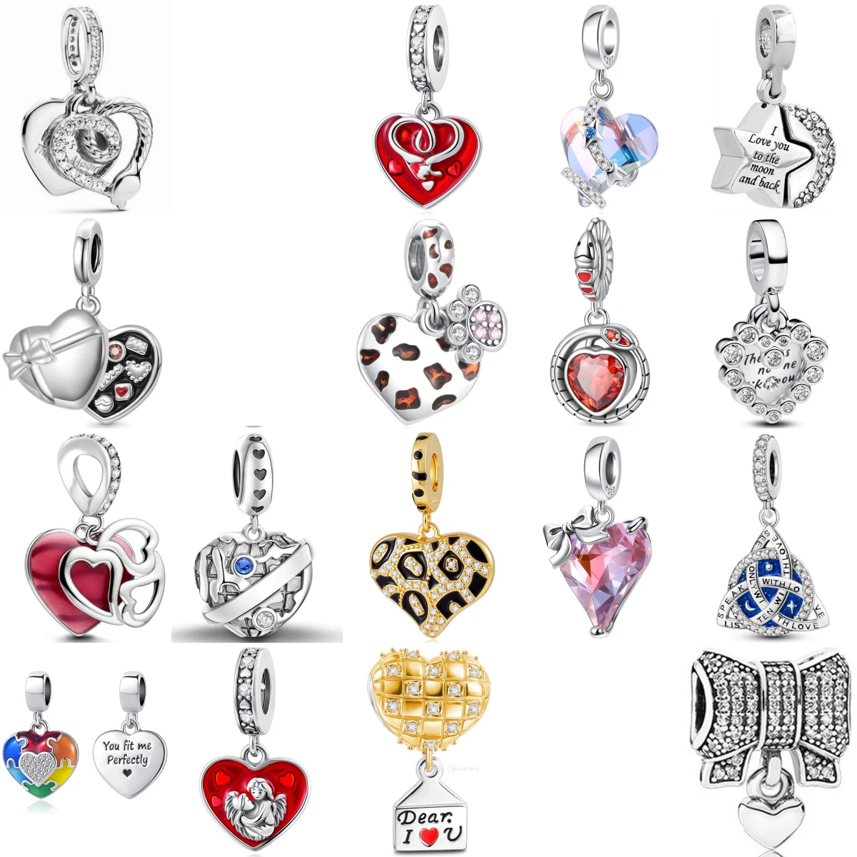 

New 925 Sterling Silver Footprints Apple Stars And The Moon Charm Beads Fit Original Women Silver Bracelet DIY Jewelry Gifts