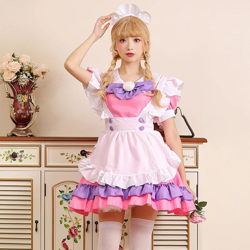 

Хэллоуин коготь розовый синий горничный orm ort юбка аниме ow Girl Gamer Strer косплей Fandom домашний наряд для сотрудников