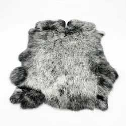 Upscale Silver Gray Rex rabbit fur Clothing accessories Hat scarf Cuff accessories Multi-color rex rabbit skin