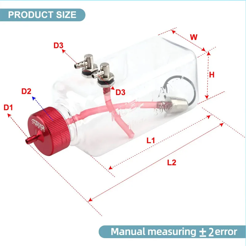 6star Plastic Fuel Tank For Fixed Wing RC Nitro Gas Airplane 260ml 300ml 410ml 500ml 700ml 1000ml 1500ml Plane DIY Parts