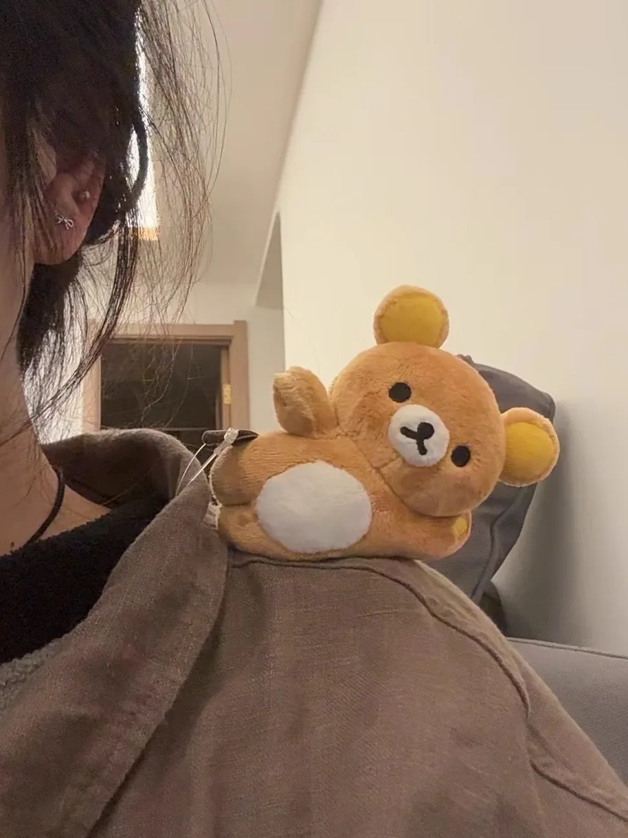 Rilakkuma magnetische pluche beer schattige liggende pose koelkastmagneet schattig cartoon cadeau voor vrouwen meisjes verjaardag