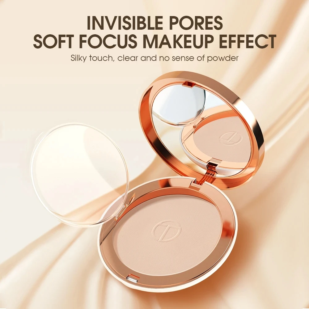 O.TWO.O Oil-Control Face Pressed Powder Silk Smooth Makeup Setting Powder Waterproof Concealer Long Lasting Soft Face Powder