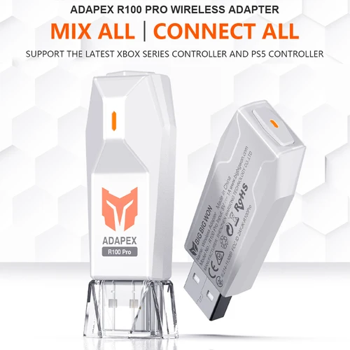 Imagen 1 del producto Adaptador inalámbrico R100 PRO, receptor USB, convertidor de Gamepad para PS4, PS5, XBOX Series, Switch, controlador Bluetooth