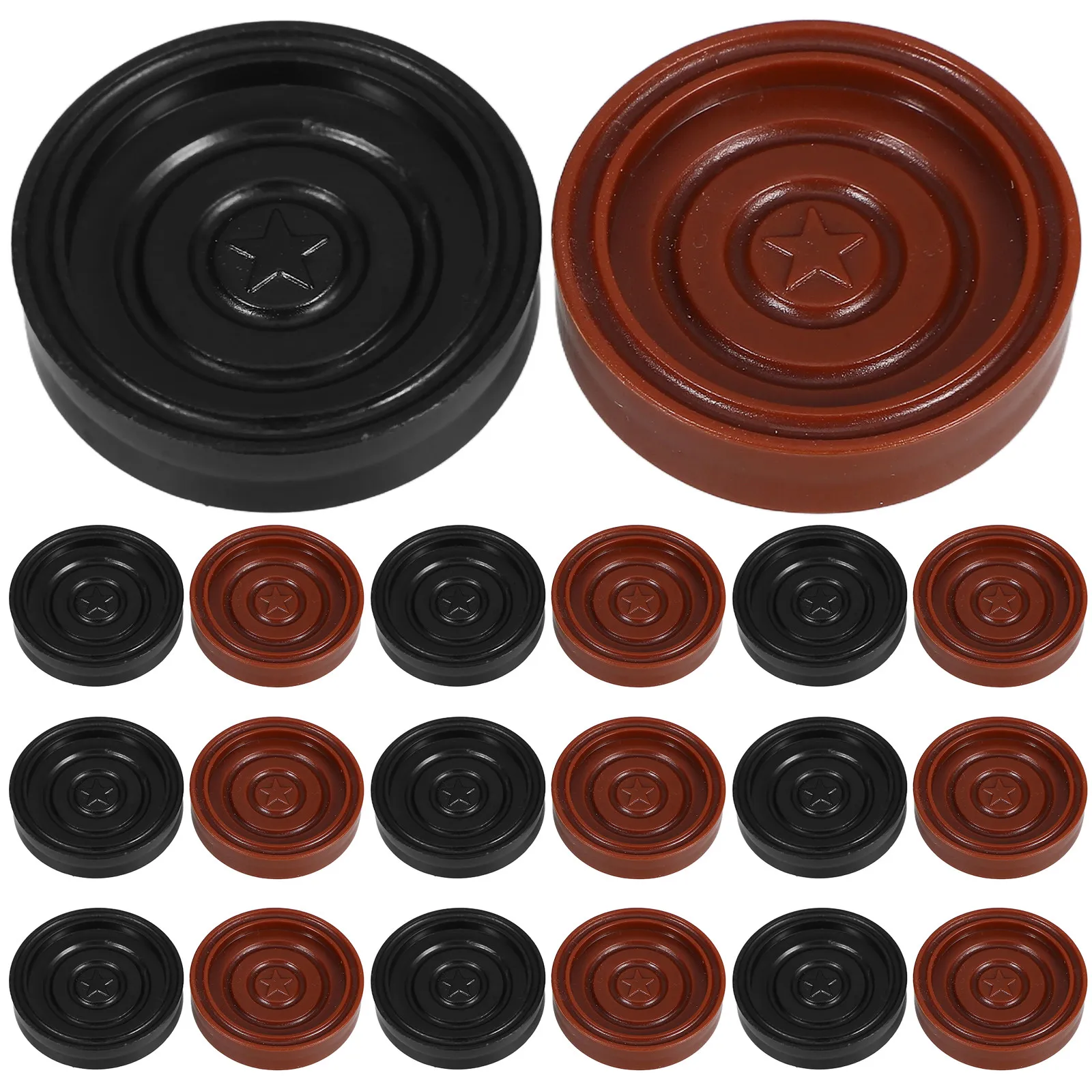 

24Pcs Round ABS Pieces Replacement Set for Board Games Backgammon Accessories Stylish Smooth Game Pieces
