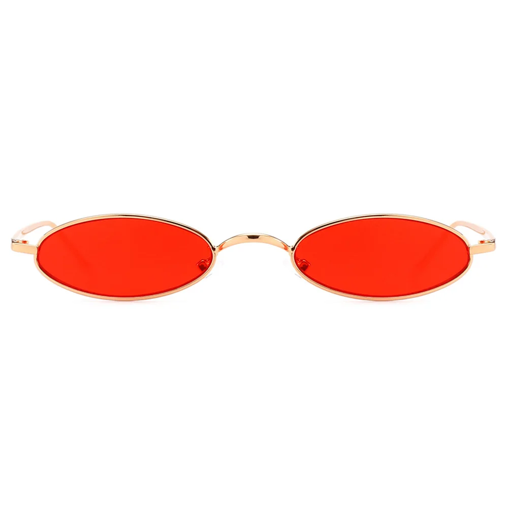 

Vintage Sunglasses Daily Wear Oval Shades Slim Small Frame Lightweight UV400 Protection Retro Glasses for Men Women