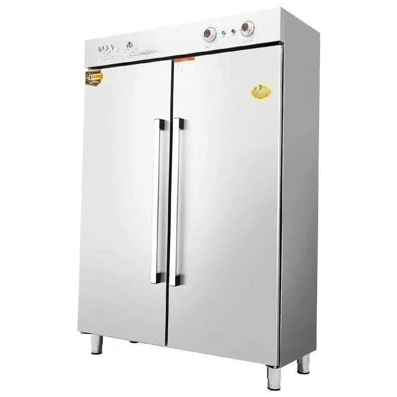 Large high-temperature tableware disinfection cabinet, double-door vertical school cafeteria cleaning cabinet