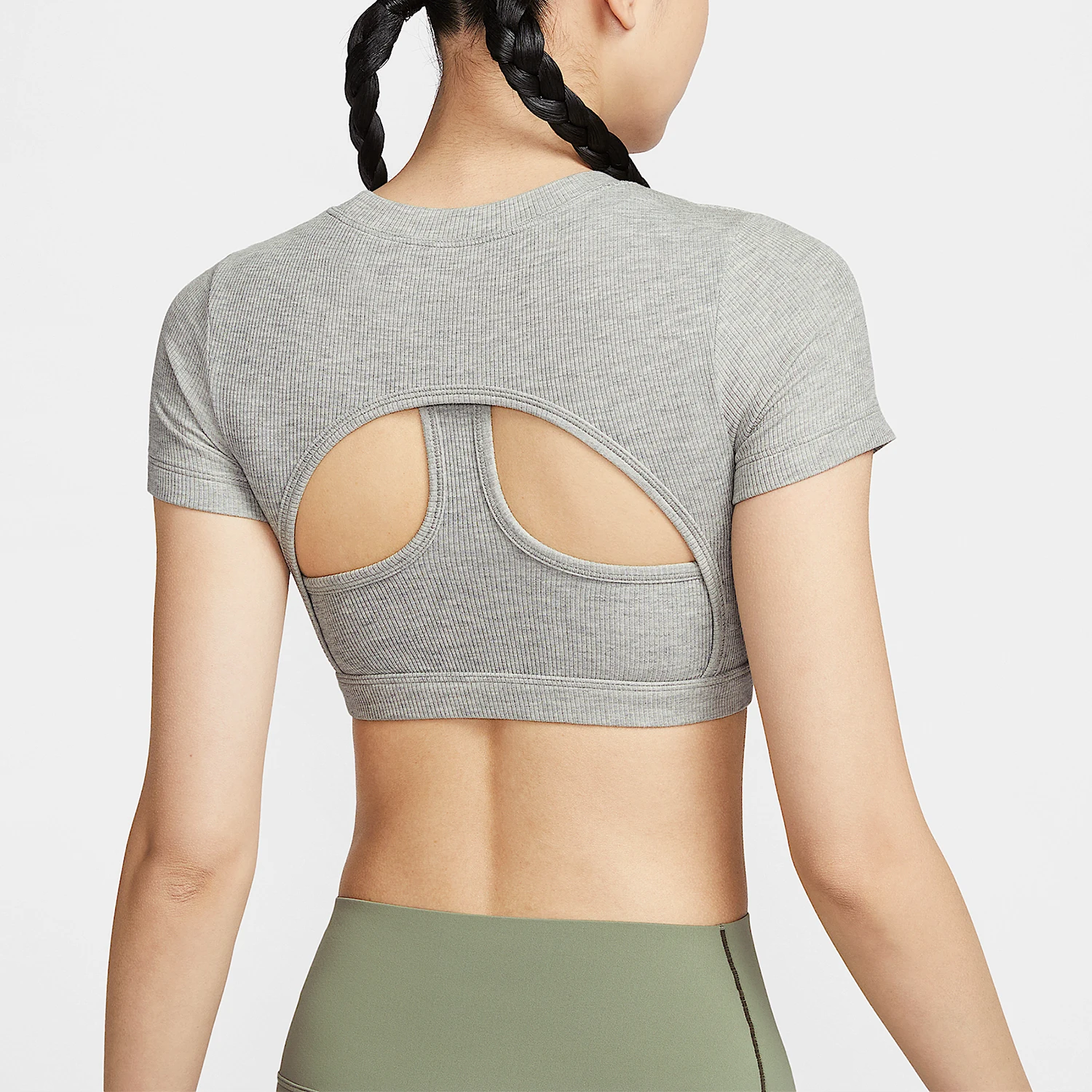 Nike genuine comfortable women's one-piece round neck knitted breathable short sleeved shirt HF5418-063