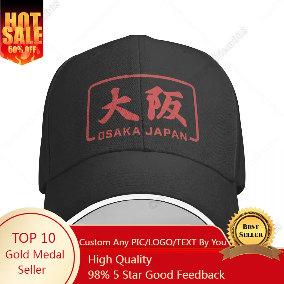 

Osaka Japan Logo Badge Baseball Cap Icon Thermal Visor Fashion Beach Girl Men Adjustable Cotton or Polyester Lightweight