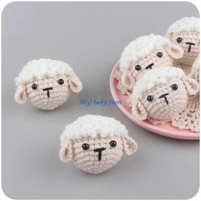 q1fe สัตว์ถักแฮนด์เมดสำหรับลูกปัดถักหัว DIY ลูกจุกนมลูกโซ่เคี้ยว