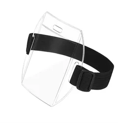 Plastic Card Holder Reflective Wristband ID Card Holder Arm Adjustable ID Badge Elastic Arm Band ID Badge Holder