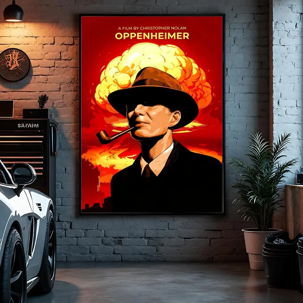 Movie Drama O-Oppenheimer Poster Self Adhesive Art Poster Bedroom Dorm Gaming Room Decor Gift