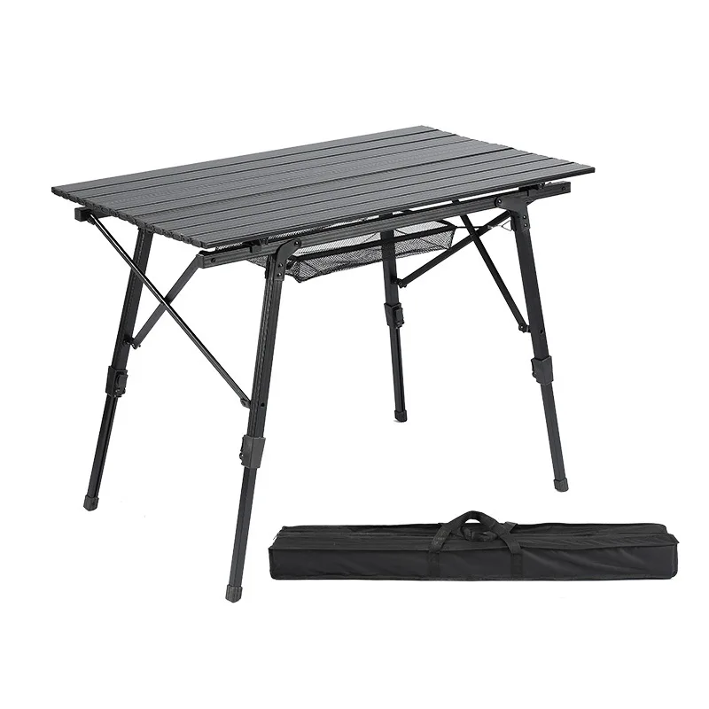 

Outdoor folding table portable multi-functional picnic camping egg roll table ultra-light adjustable camping wholesale