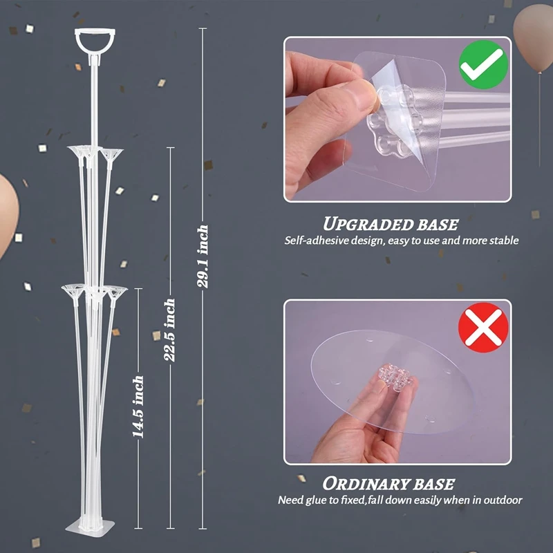 Birthday Wedding Party Decoration Balloon Support Balloon Stand Balloon Holder Balloon Stick Tubes Kids Baby Shower Table Decor