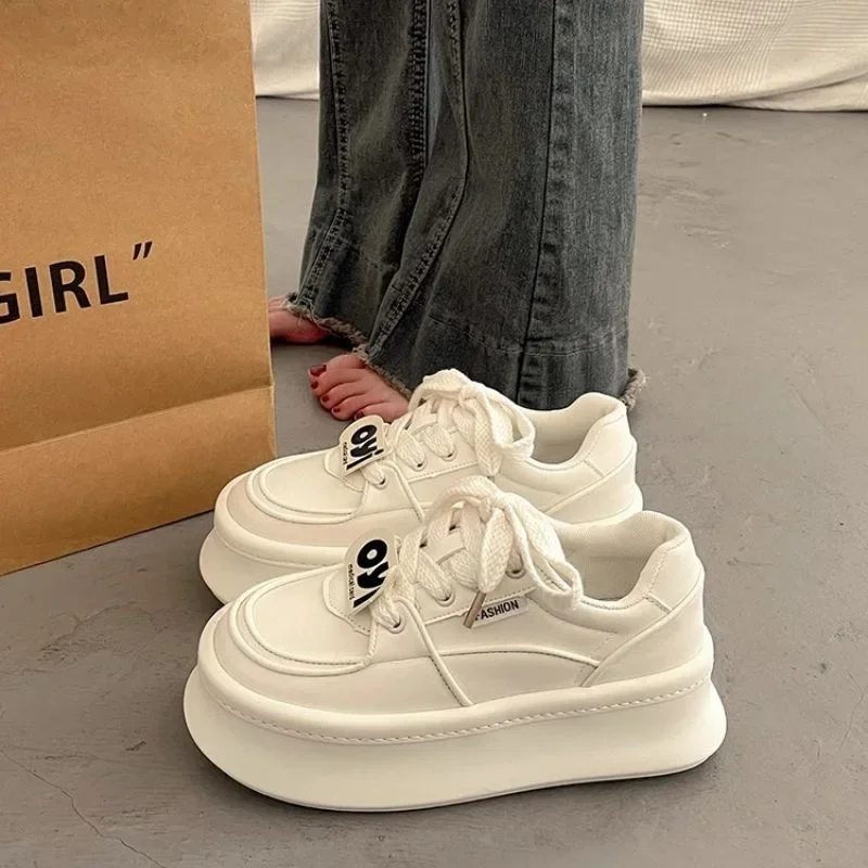 

Женская обувь на высоком каблуке 5,5 см, повседневные кроссовки, трендовая белая обувь, удобная вулканизированная обувь на платформе, брендовые дизайнерские туфли Zapatillas