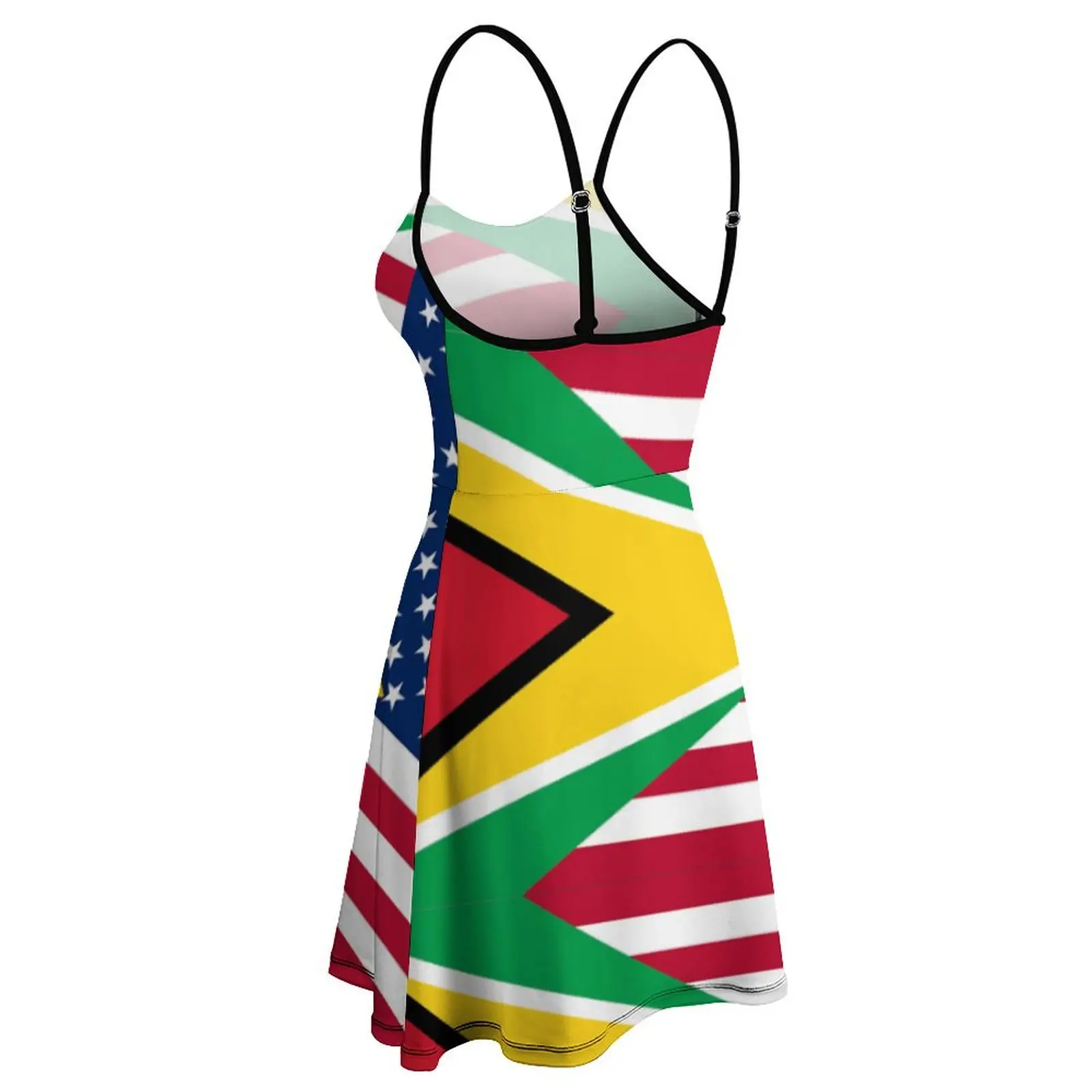 Sexy Guyanese amerikanische Flagge klassische Frauen Schlinge Kleid lustige Neuheit Partys Frau Kleid das Kleid süß