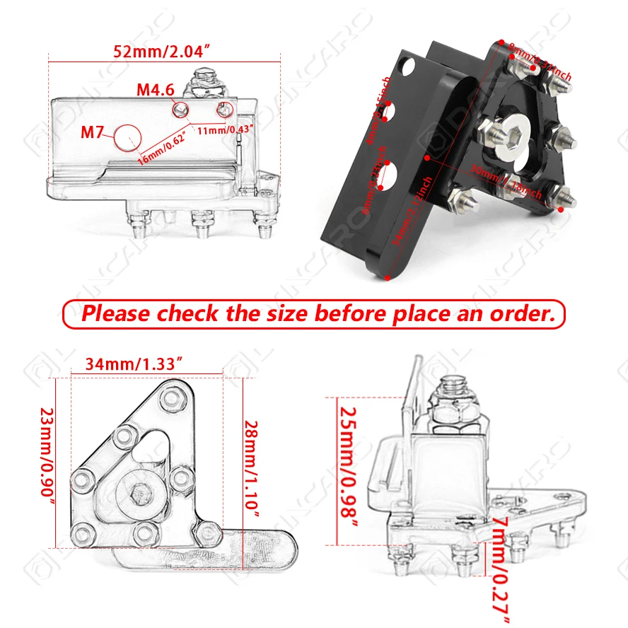 Motorcycle Rear Brake Pedal Lever Foot Peg Step Tip CNC Universal For Honda Yamaha Kawasaki 125-530cc Dirt-Bike Accessories